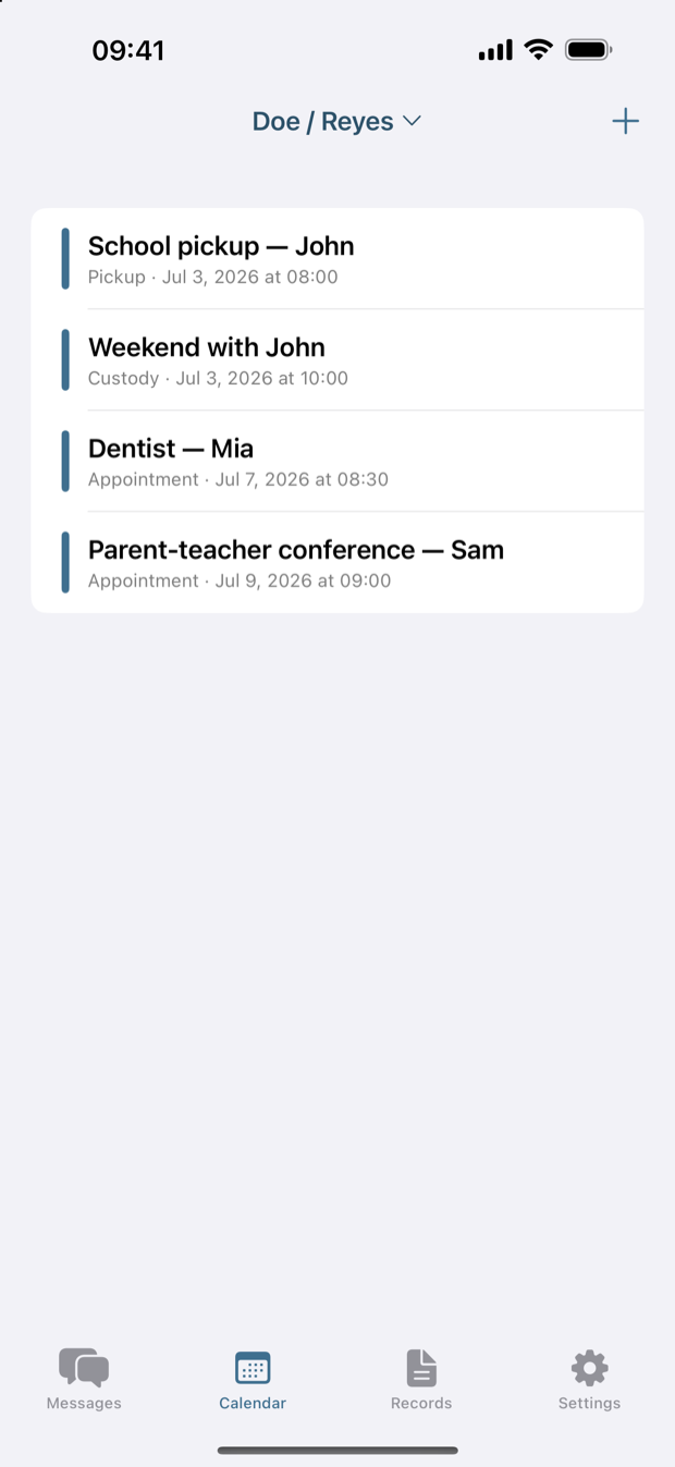 Kinbria — Calendar